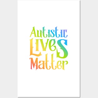 Autism Lives Matter gradient Posters and Art